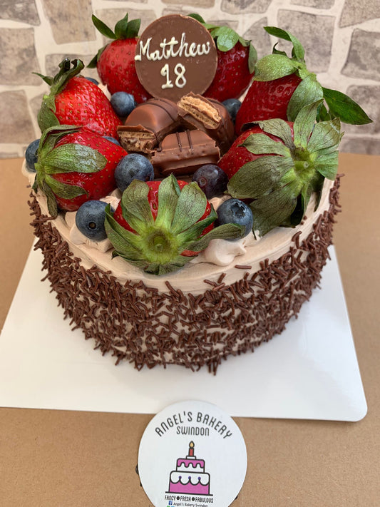 8" Chocolate and Berries Cake