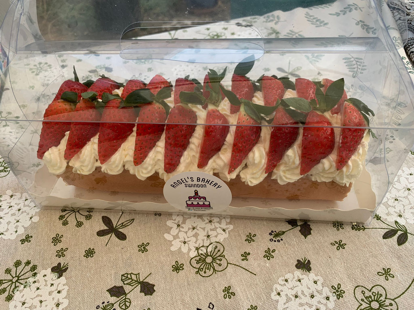 Fresh Strawberries Swiss Roll