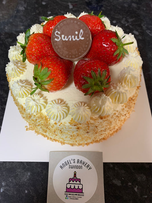 6” Fresh Cream Strawberries Cake