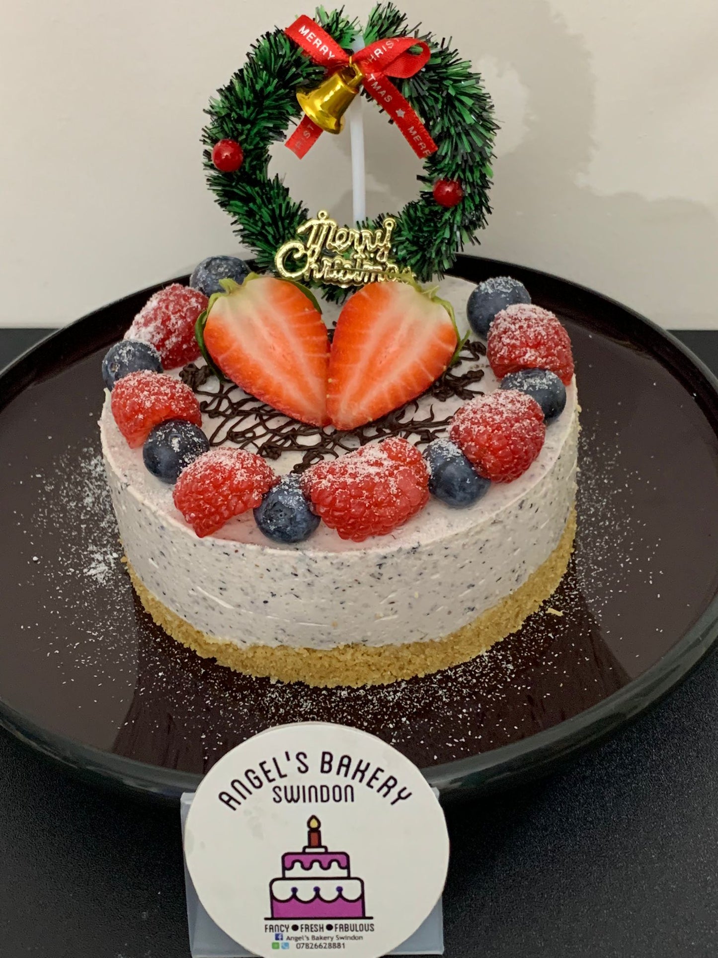 Christmas Theme - 4" Blueberry Cheese Cake