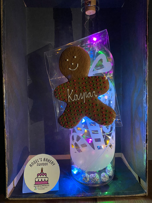 Gingerbread Man with Bottle Light (Big)