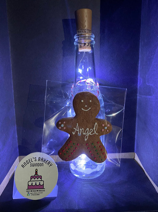 Gingerbread Man with Lighting Bottle (Small)